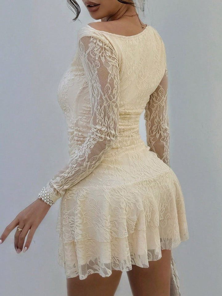 Rochie scurtă SHEIN, bej