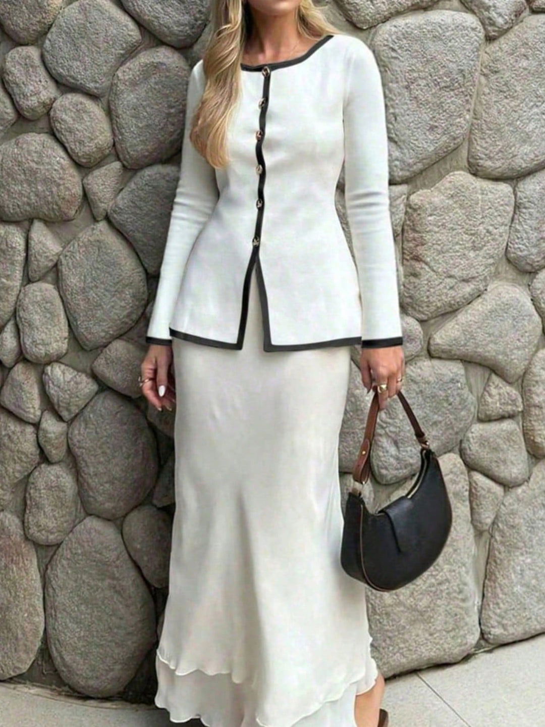 Cardigan SHEIN, alb