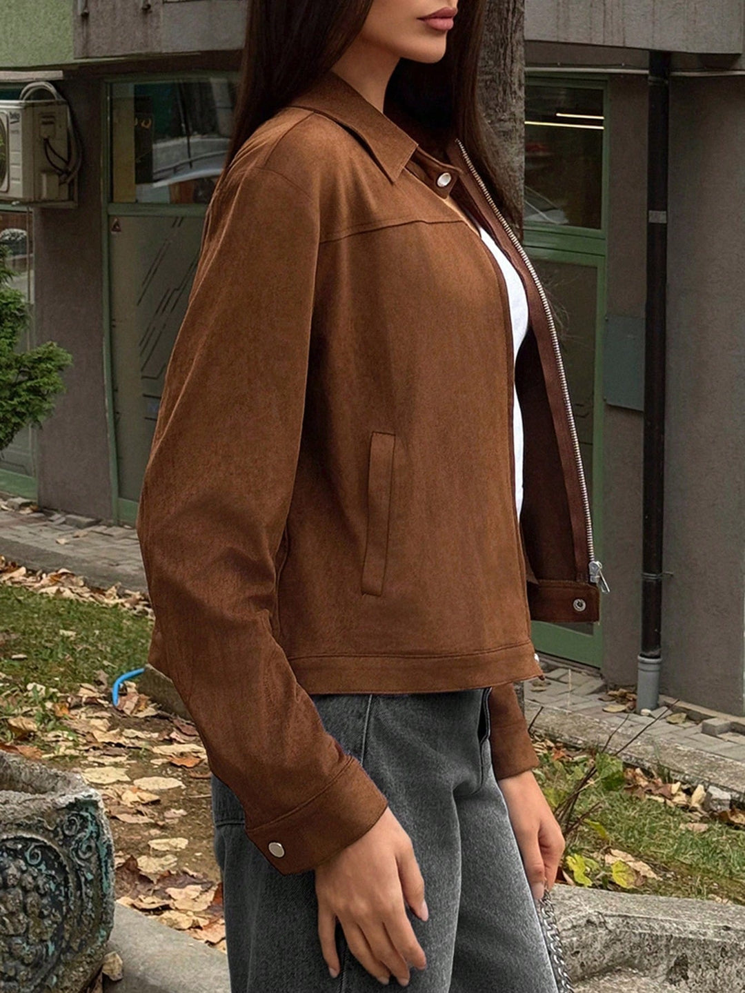 Jachetă SHEIN, maro