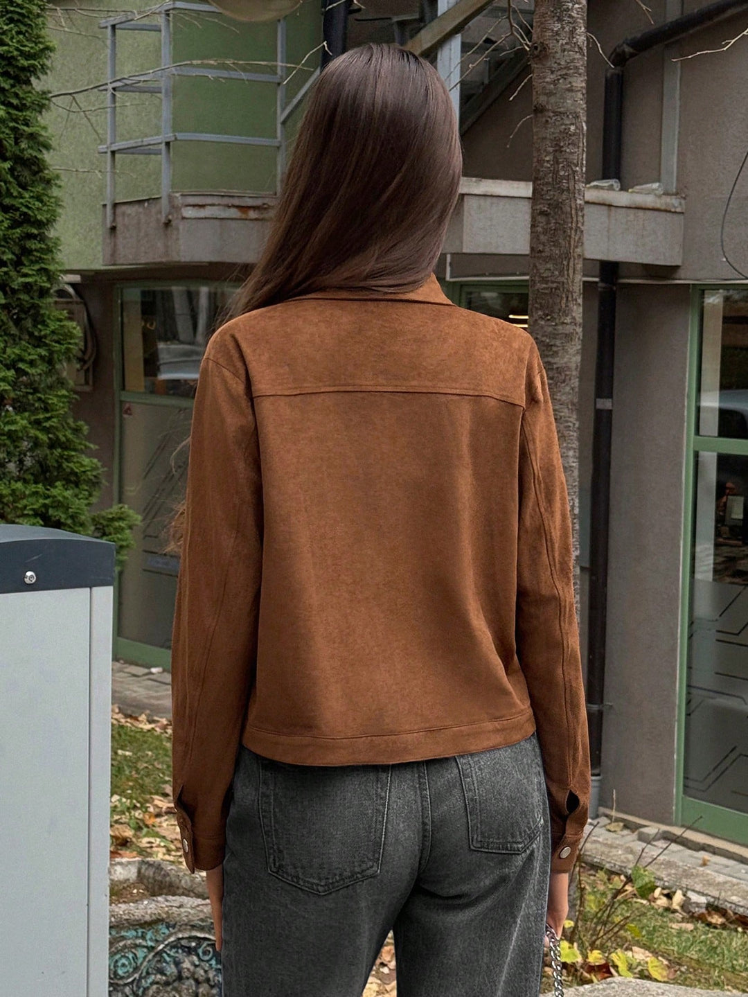 Jachetă SHEIN, maro