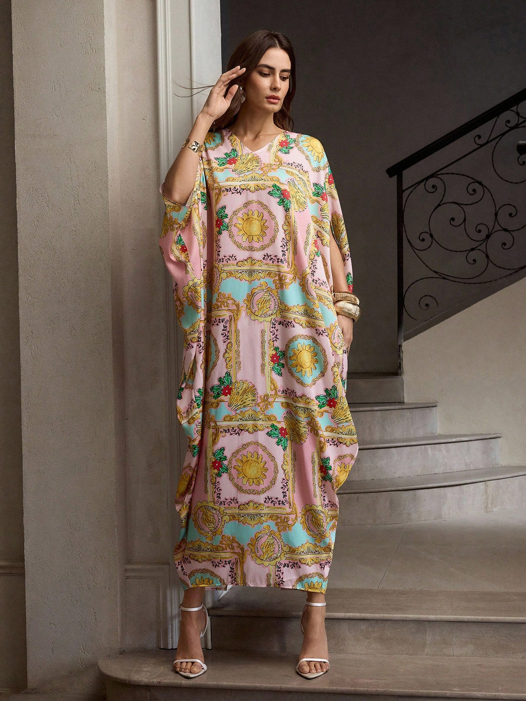 Rochie midi SHEIN, mix culori