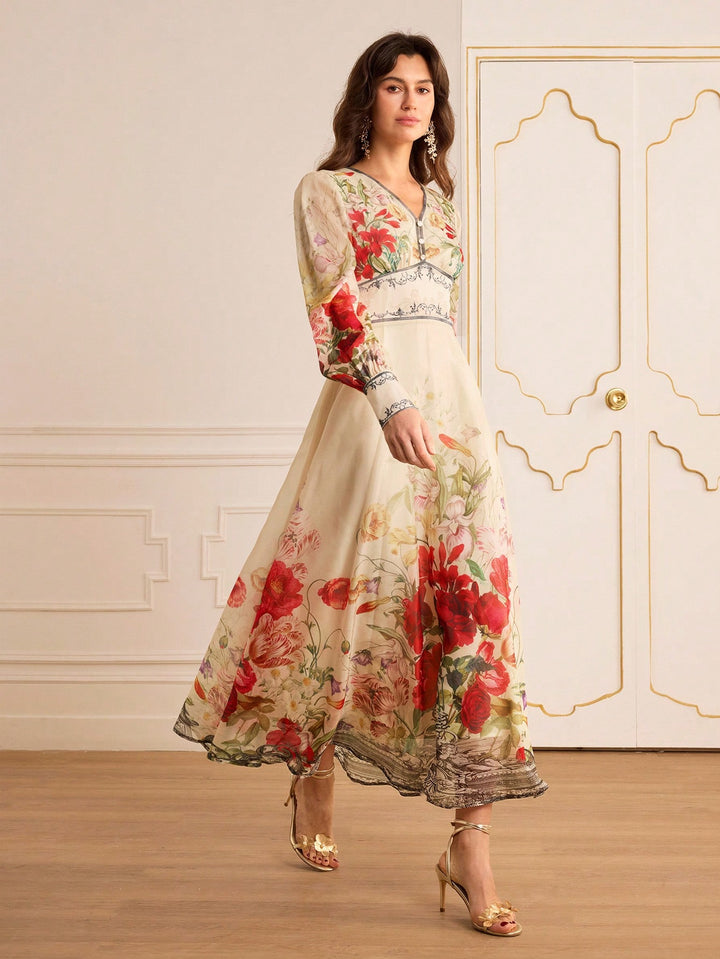 Rochie maxi SHEIN, bej