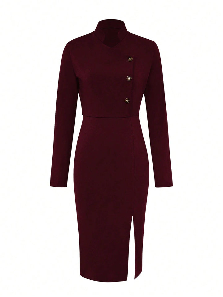 Rochie midi SHEIN, vișiniu