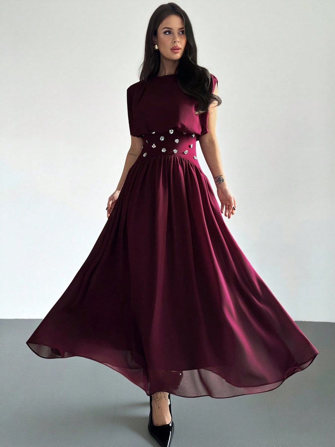 Rochie maxi SHEIN, vișiniu