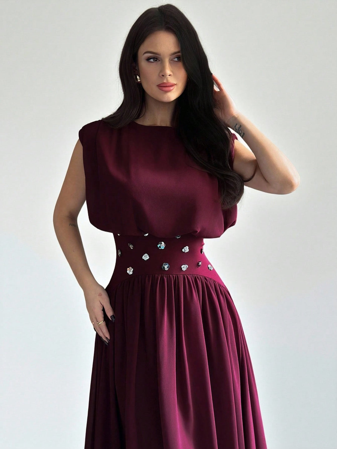 Rochie maxi SHEIN, vișiniu