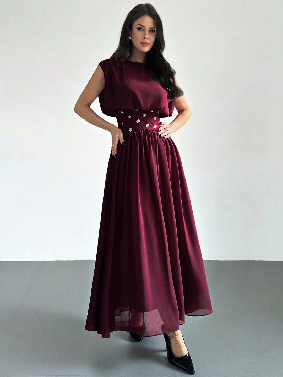 Rochie maxi SHEIN, vișiniu