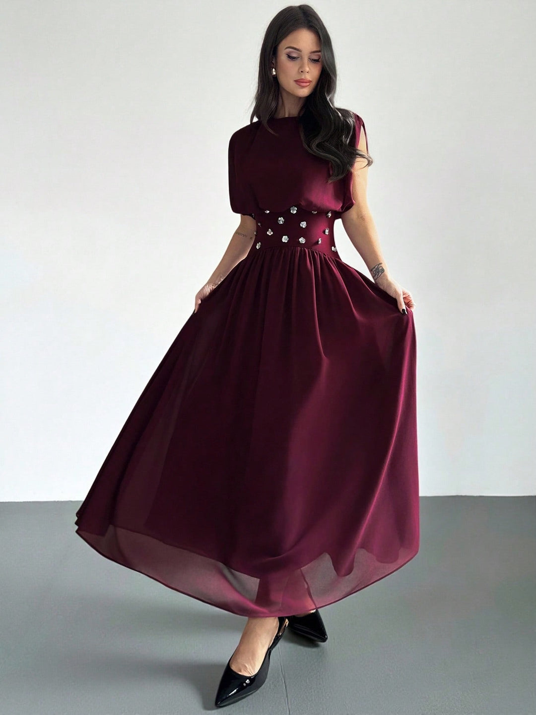 Rochie maxi SHEIN, vișiniu