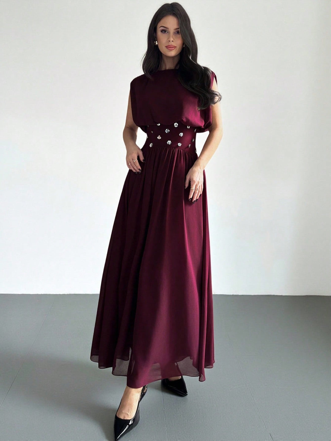 Rochie maxi SHEIN, vișiniu