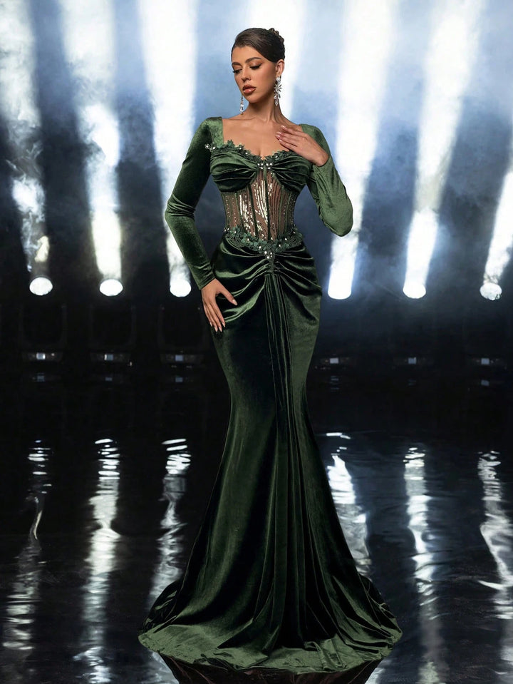 Rochie de ocazie SHEIN, verde