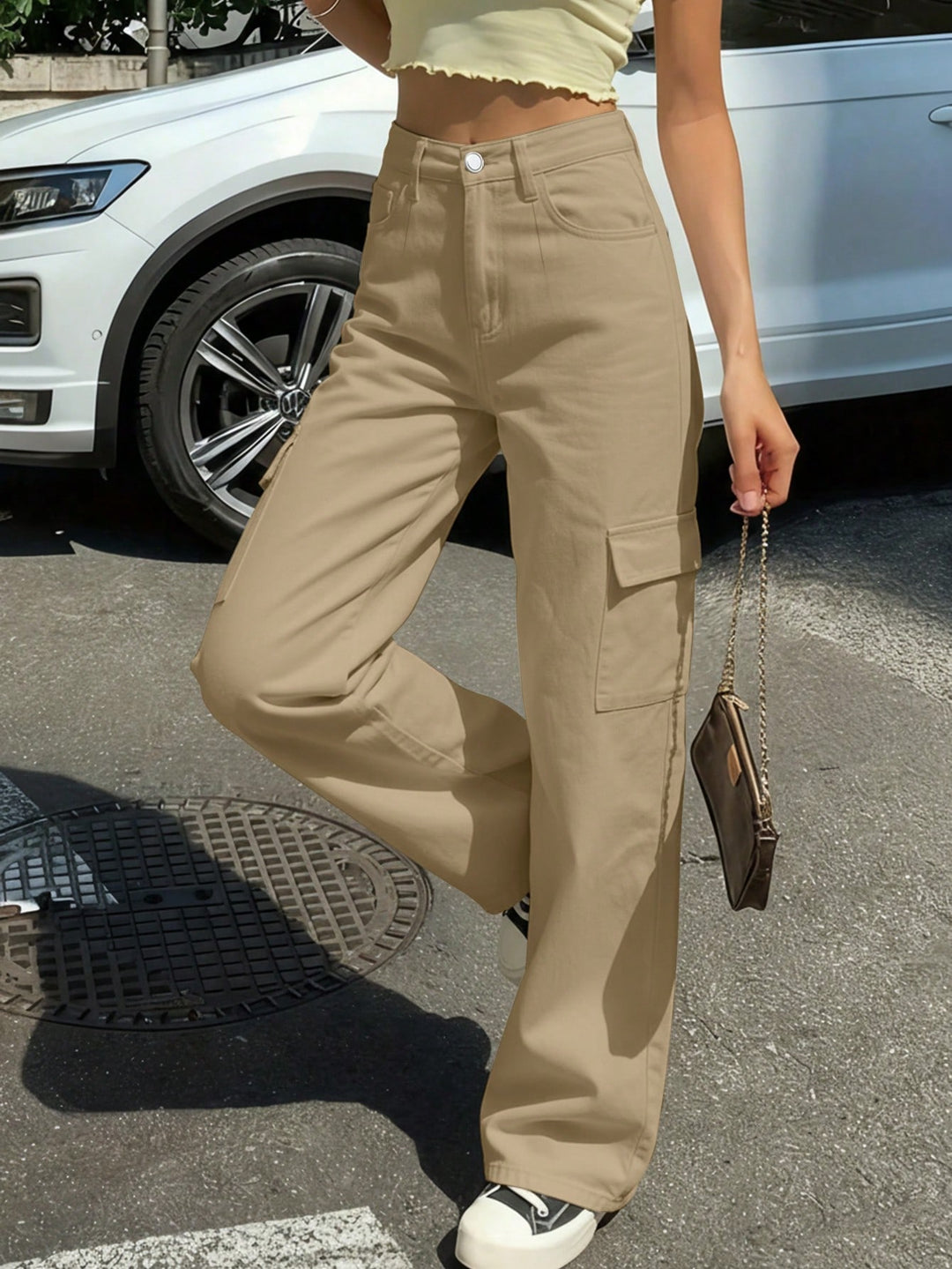 Pantaloni SHEIN, kaki
