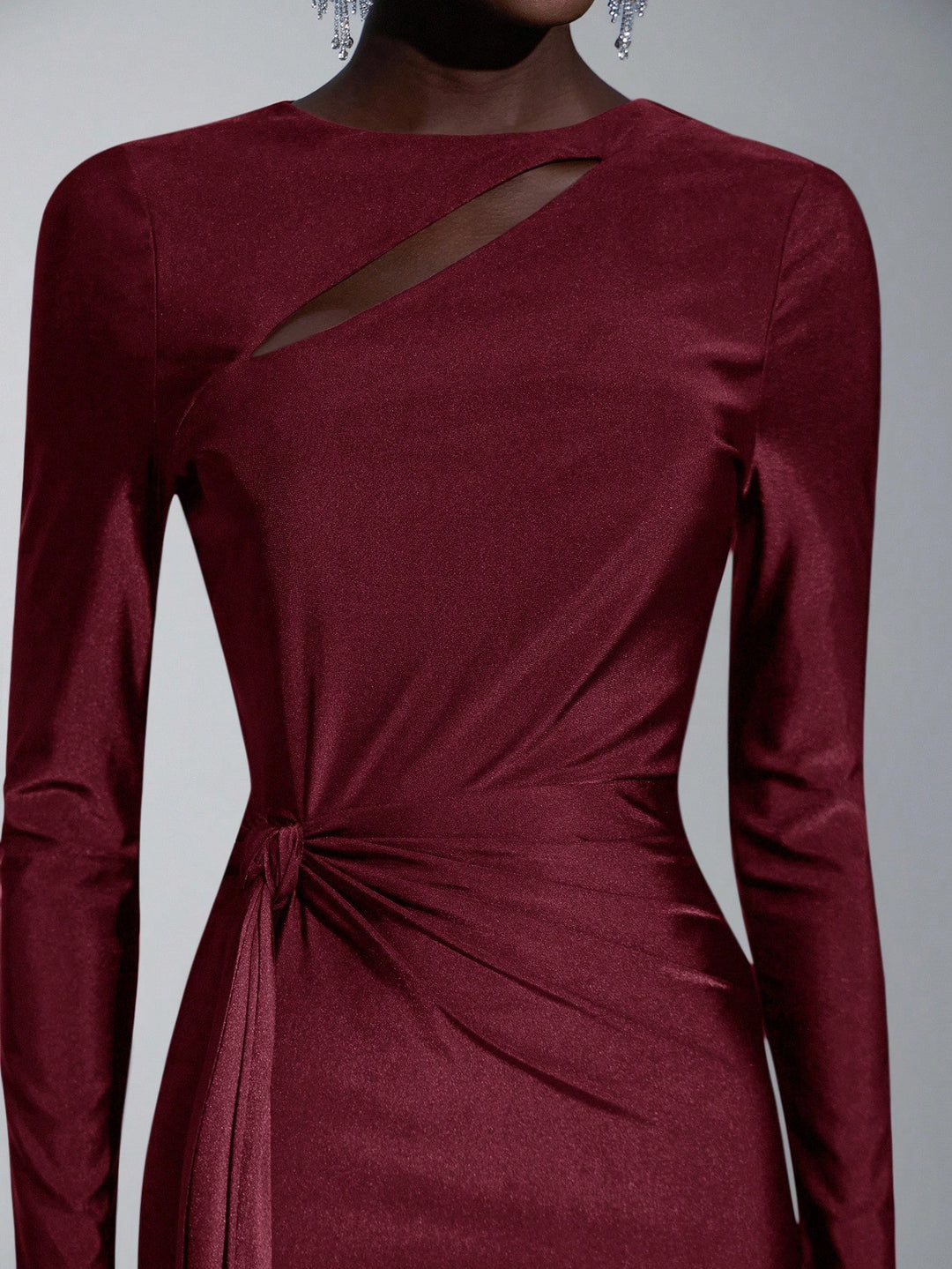 SHEIN maxi ruha, bordó
