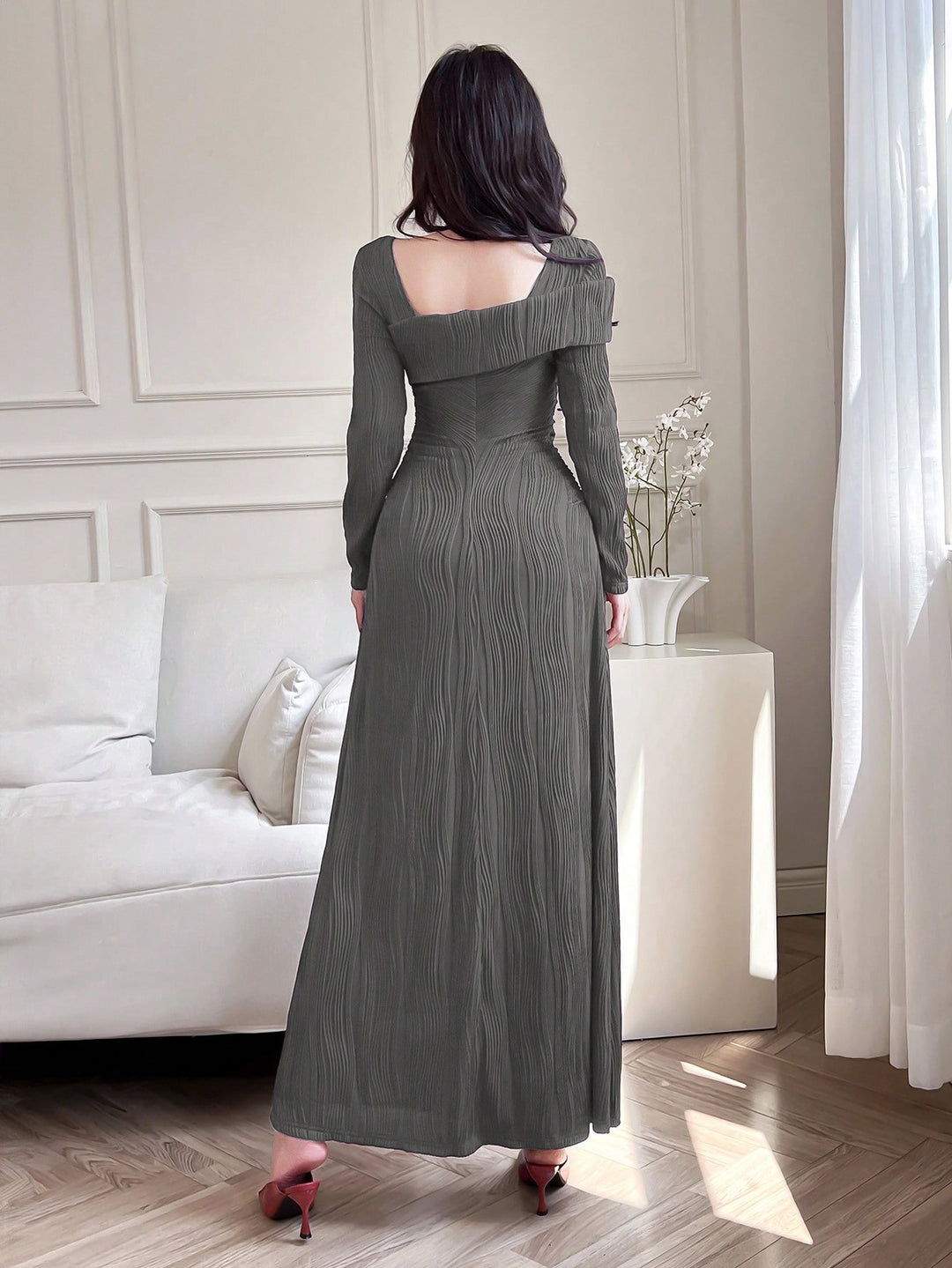 Rochie maxi SHEIN, gri
