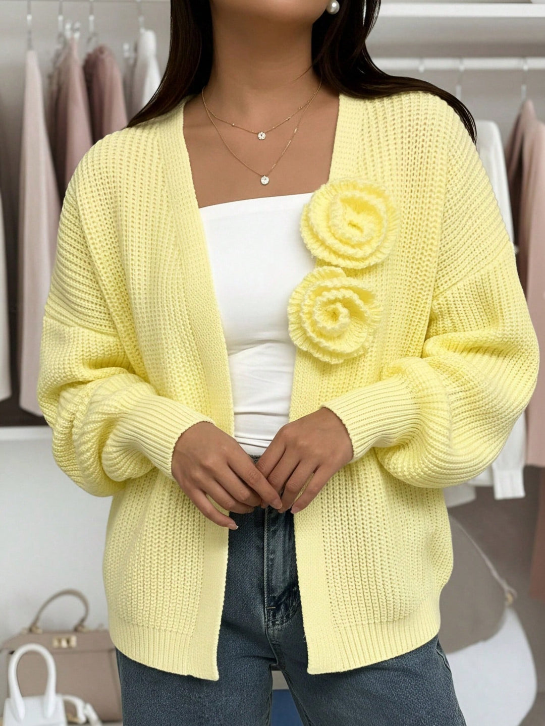 Cardigan SHEIN, galben