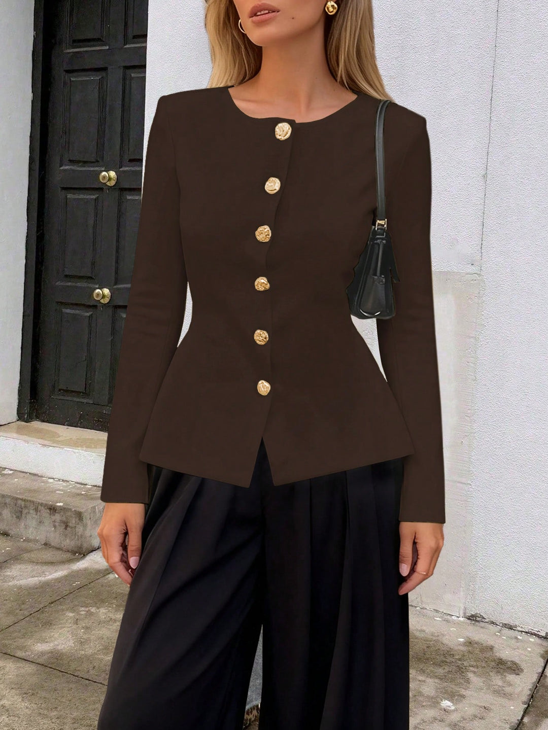 Cardigan SHEIN, maro