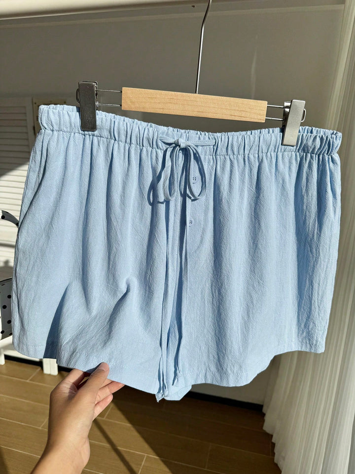 Pantaloni scurți SHEIN, albastru