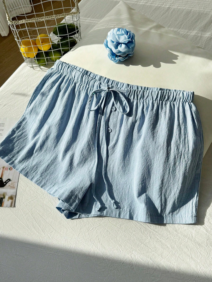 Pantaloni scurți SHEIN, albastru