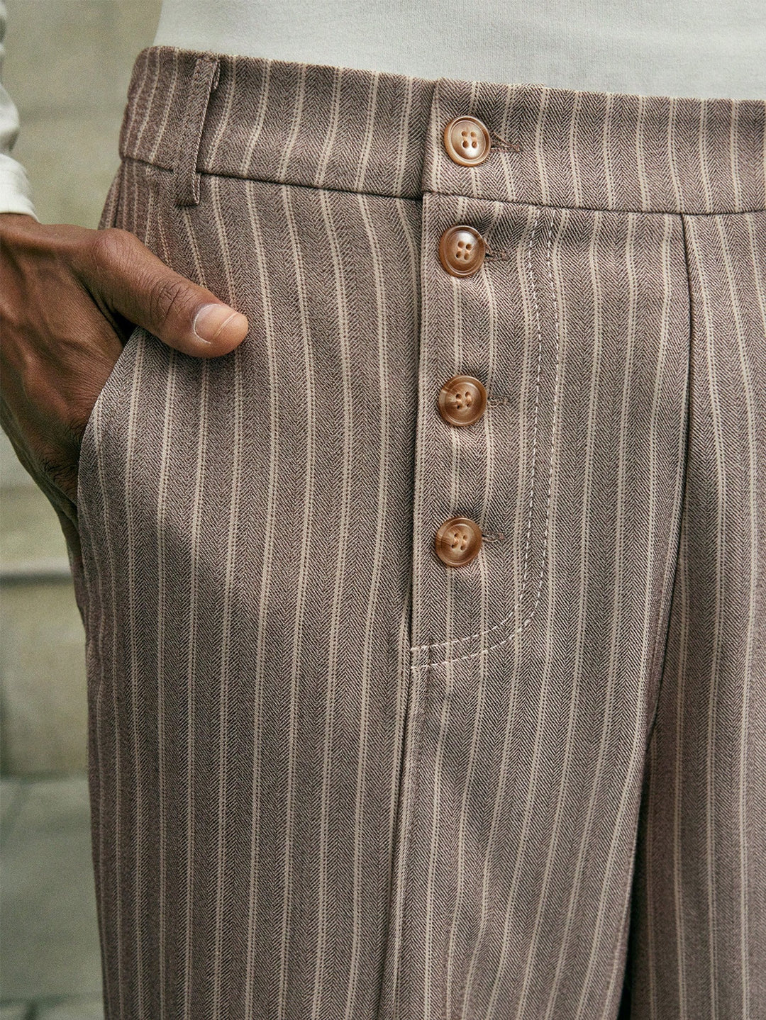 Pantaloni SHEIN, maro