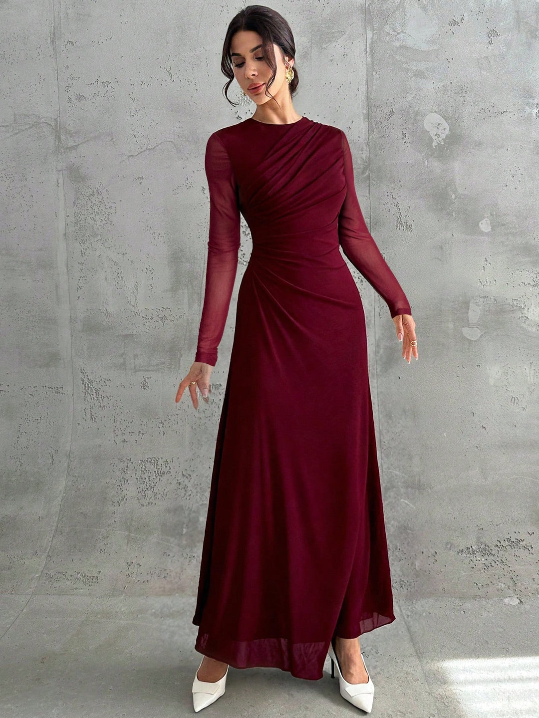 Rochie maxi SHEIN, vișiniu