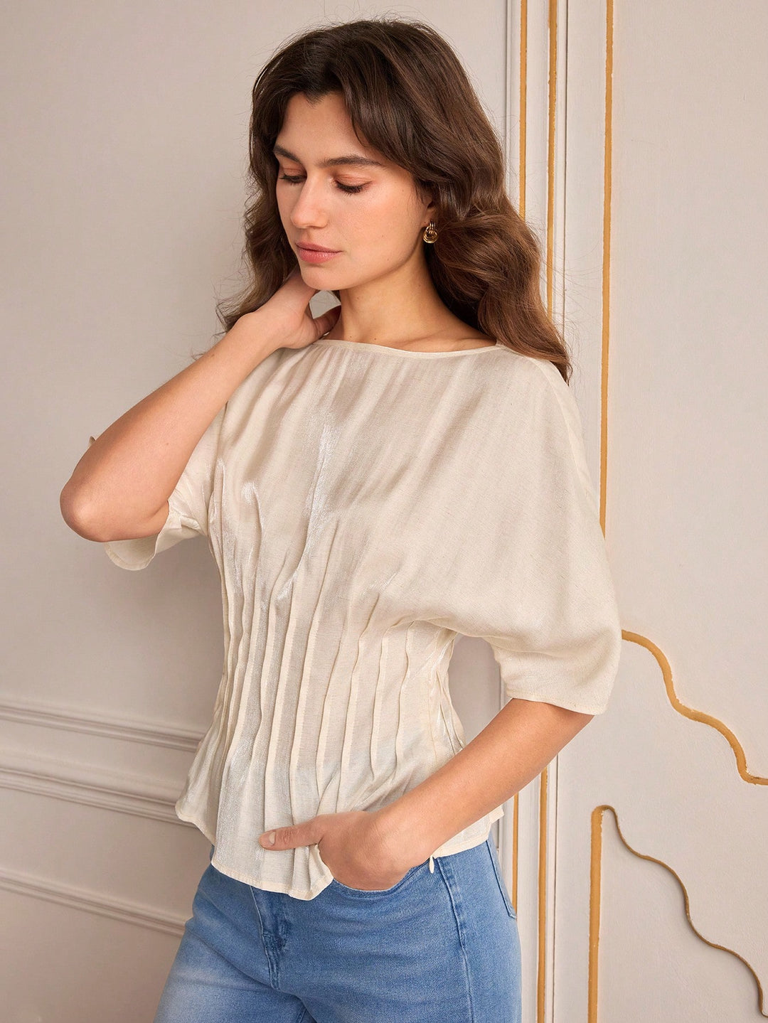 Top SHEIN, portocaliu