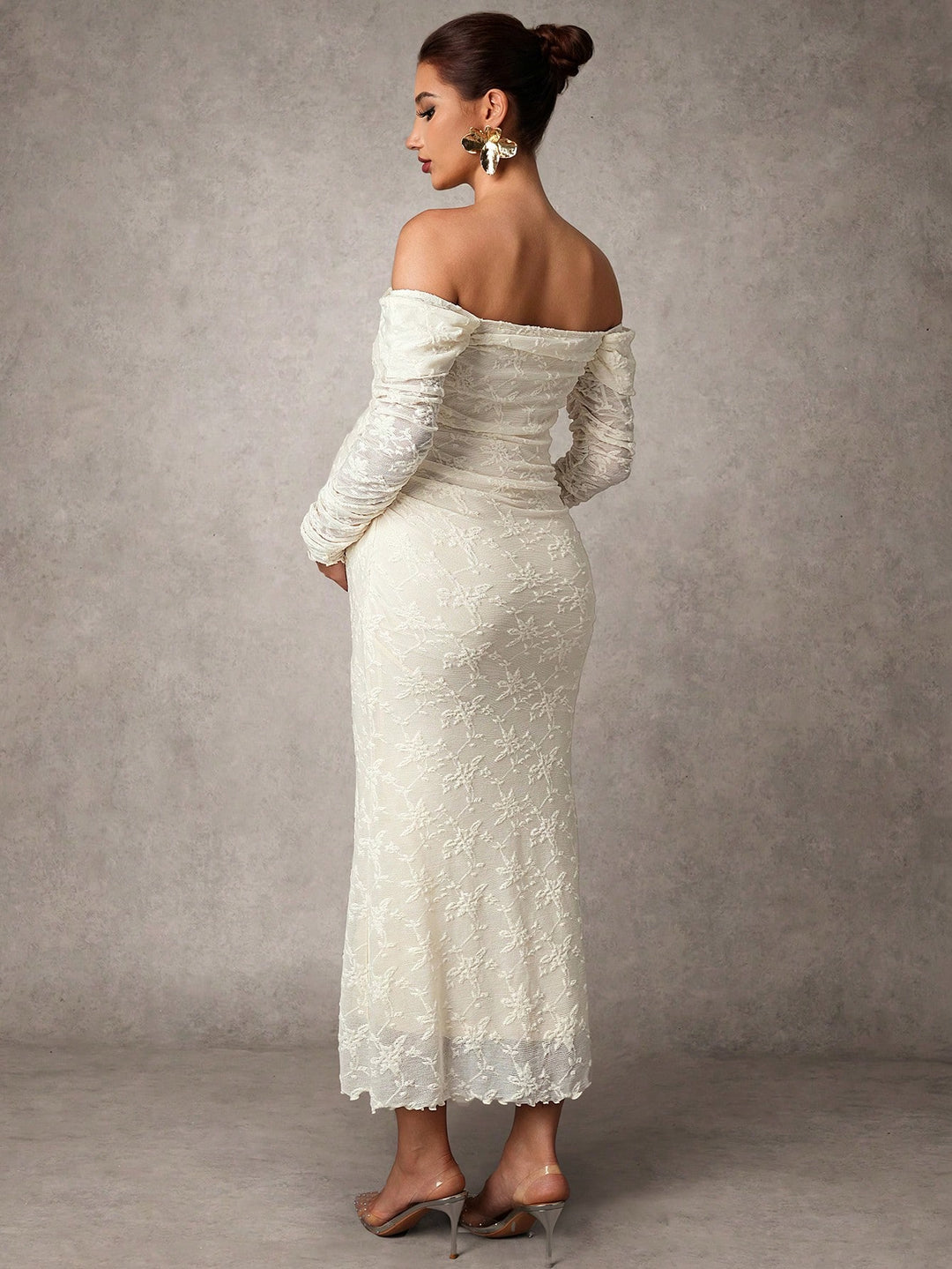 Rochie maxi SHEIN, crem