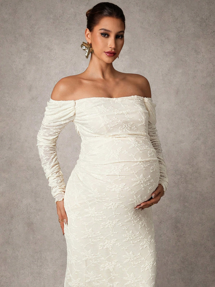 Rochie maxi SHEIN, crem