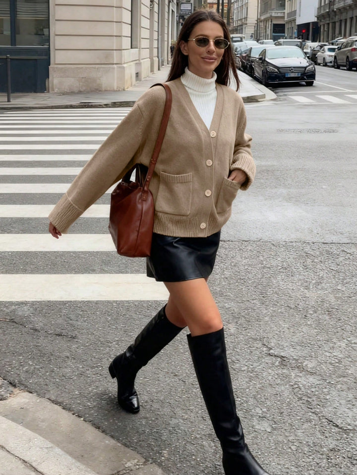 Cardigan SHEIN, maro