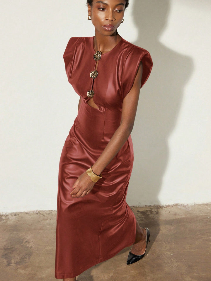 Rochie maxi SHEIN, portocaliu