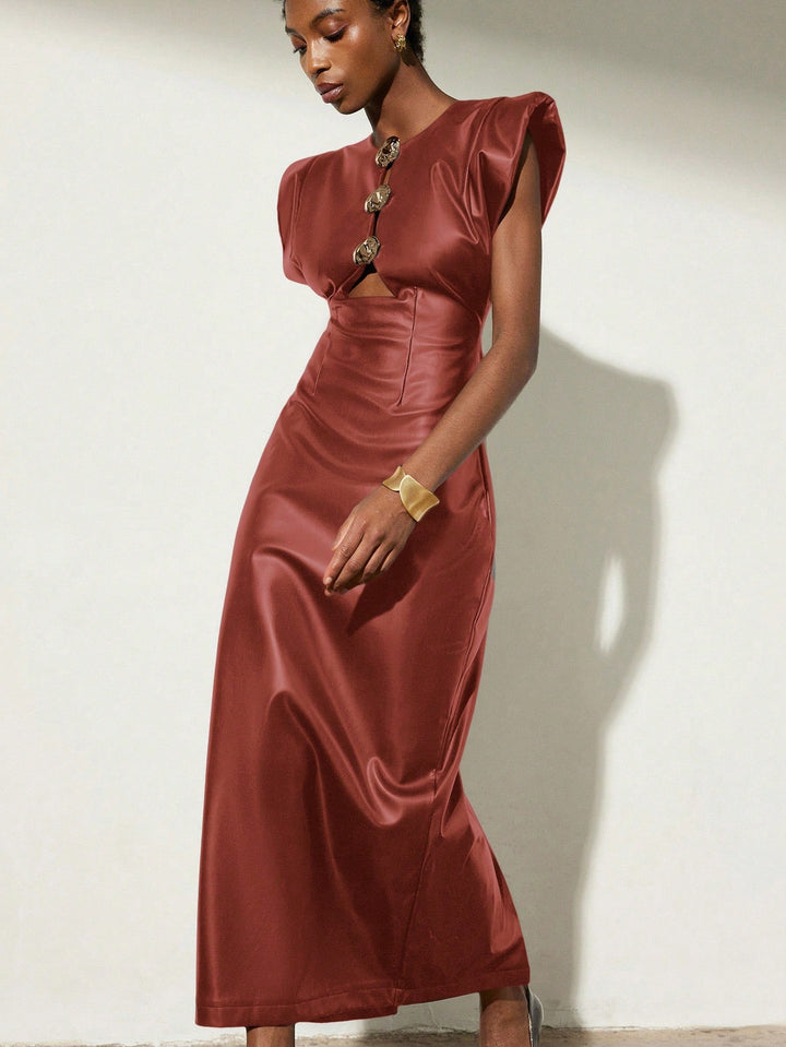 Rochie maxi SHEIN, portocaliu