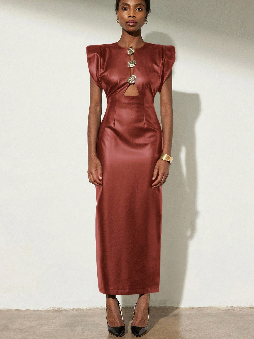 Rochie maxi SHEIN, portocaliu