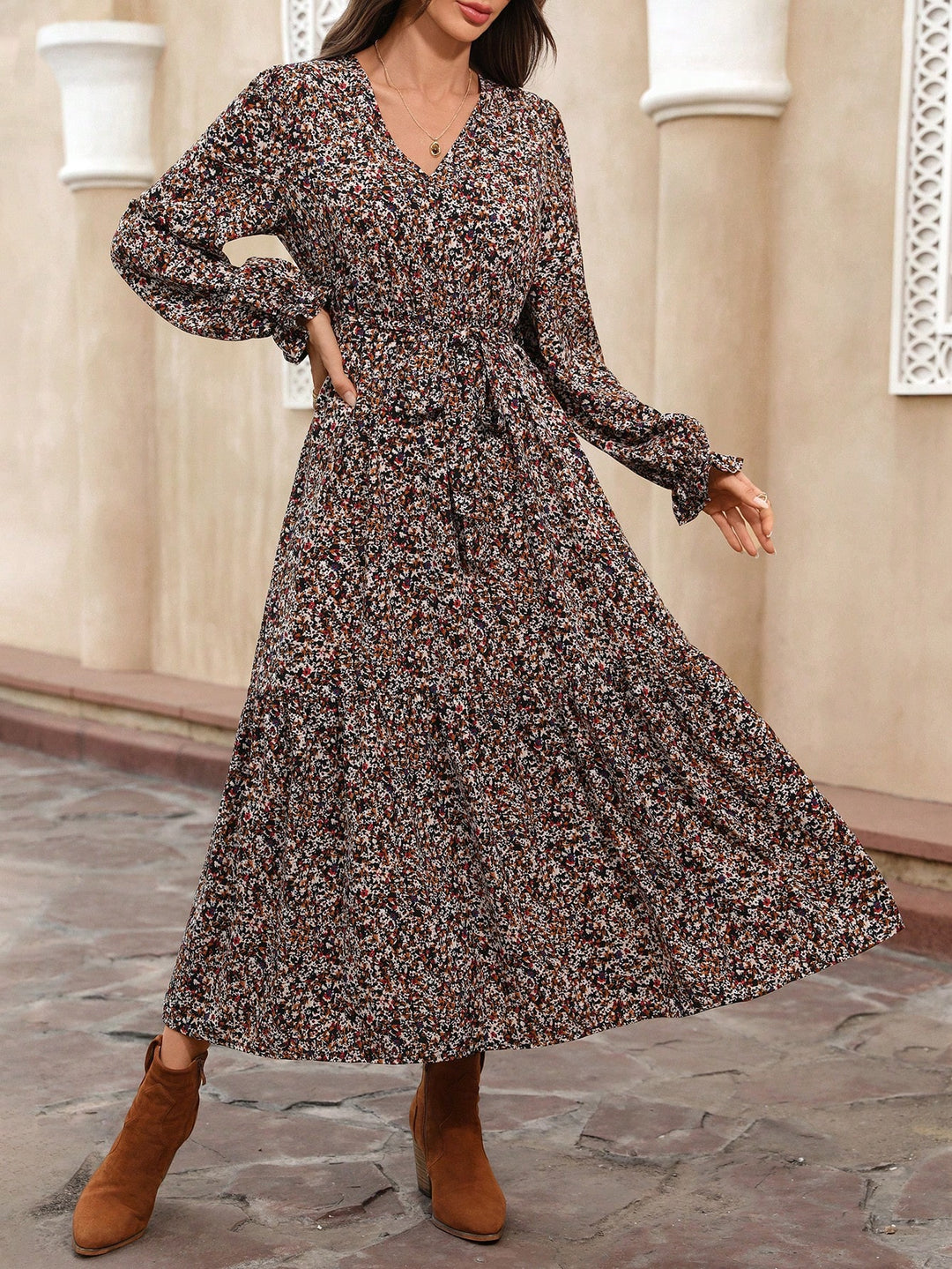 Rochie maxi SHEIN, mix culori