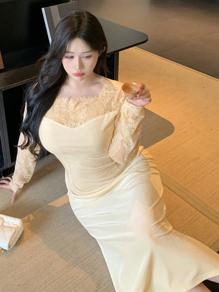 Rochie midi SHEIN, crem