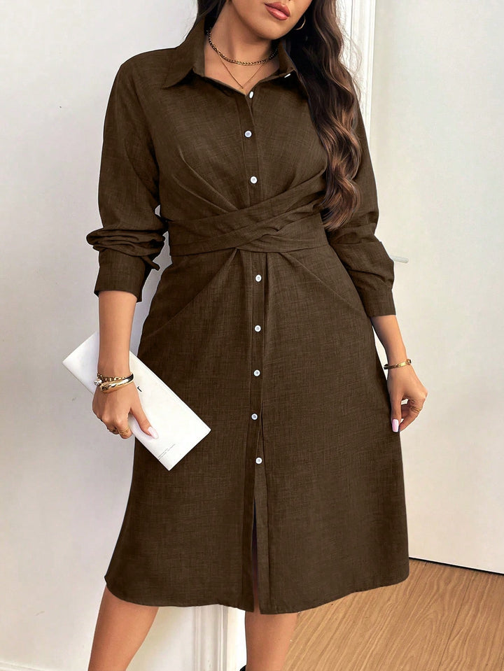 Rochie midi SHEIN, maro