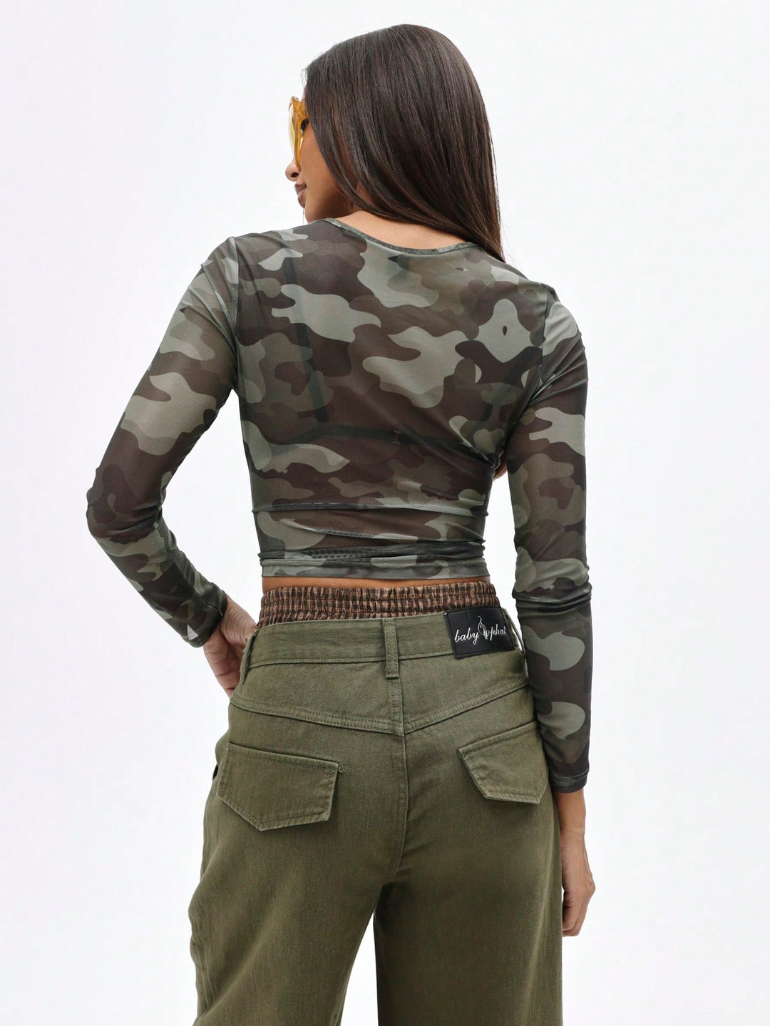 Top SHEIN, kaki