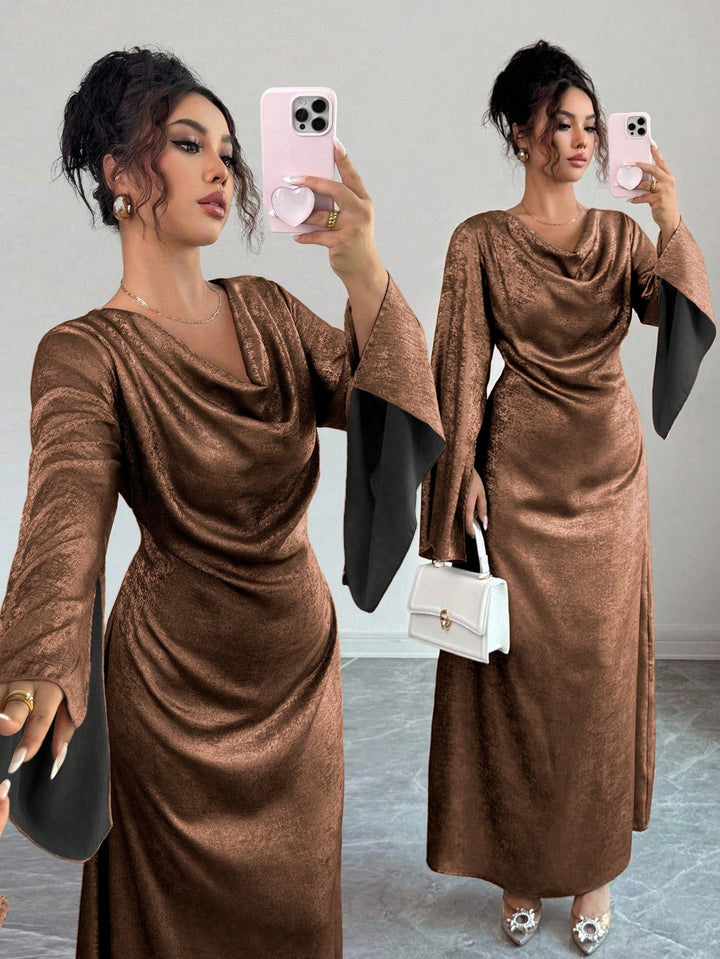 Rochie maxi SHEIN, maro