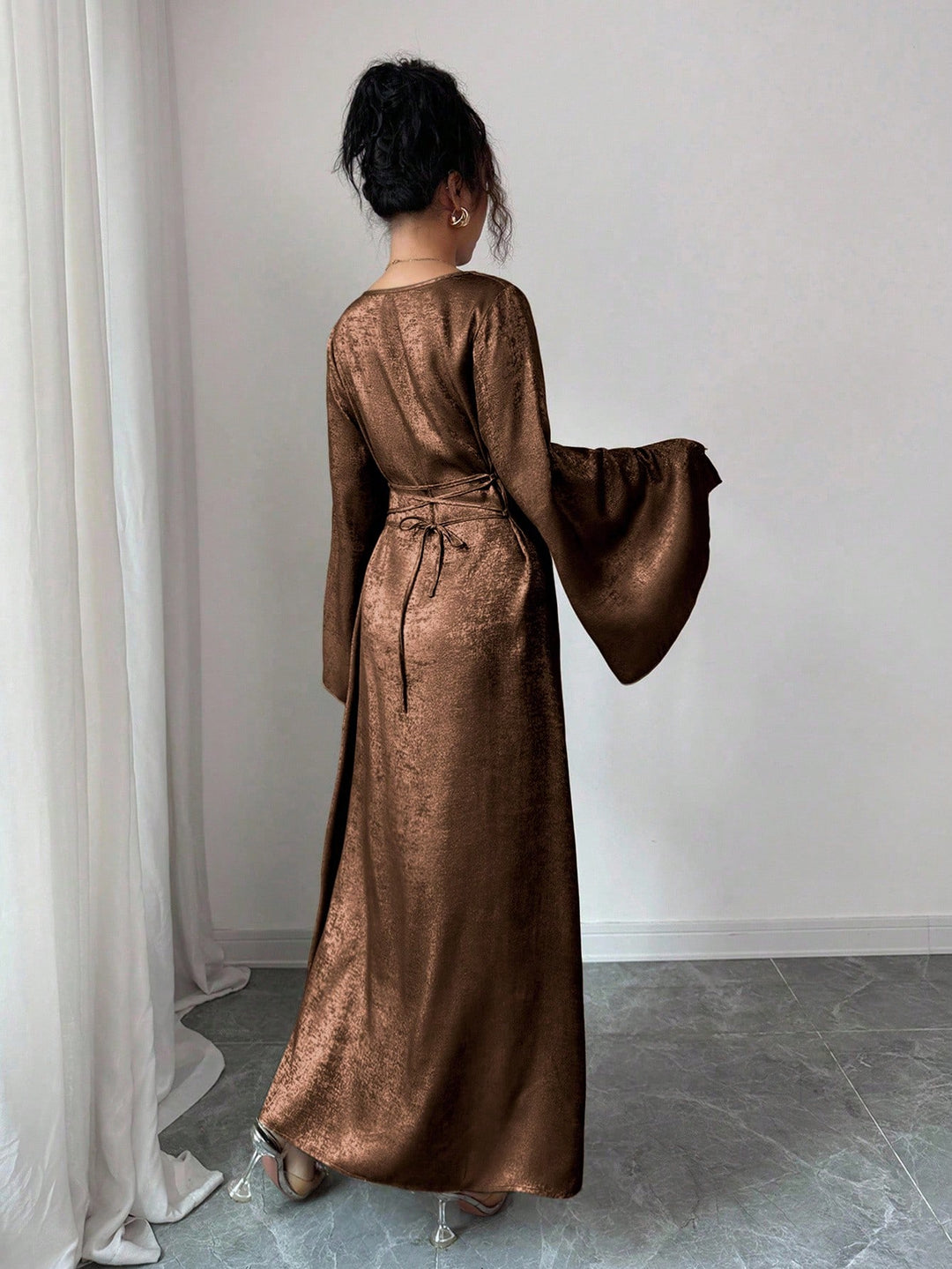 Rochie maxi SHEIN, maro