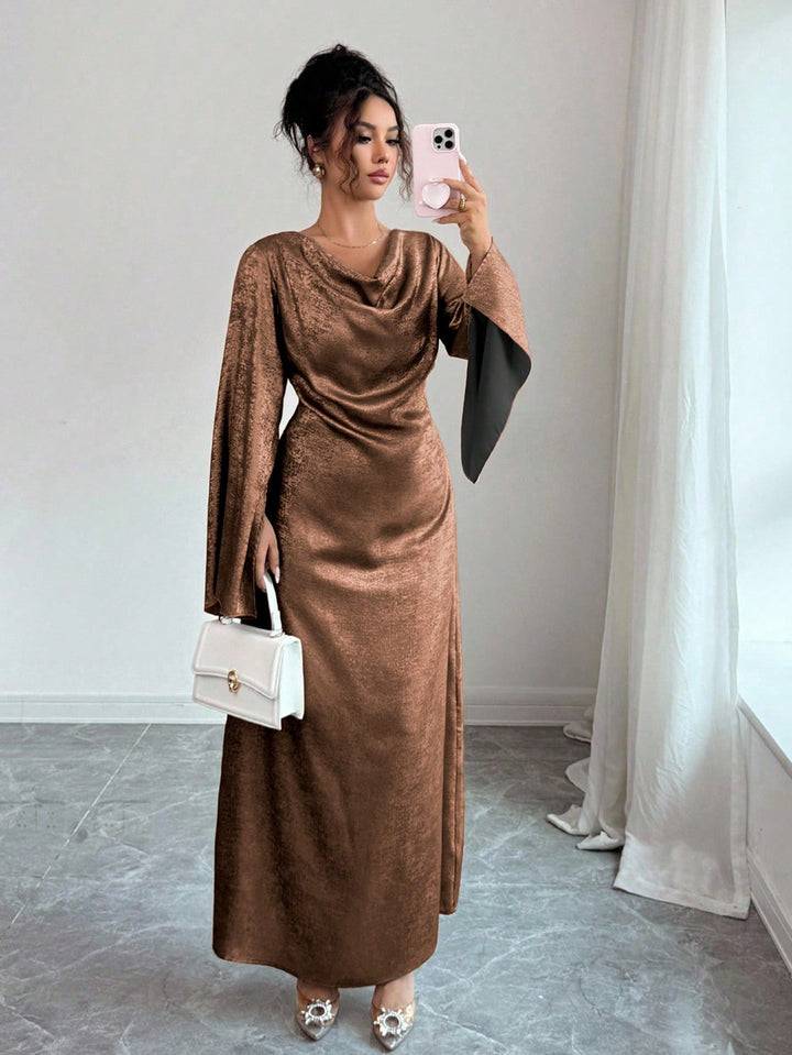 Rochie maxi SHEIN, maro