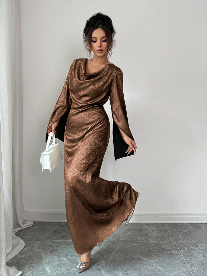 Rochie maxi SHEIN, maro