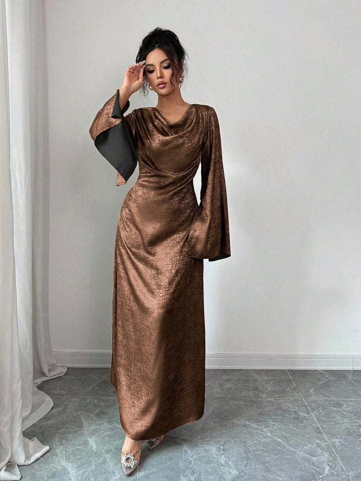 Rochie maxi SHEIN, maro