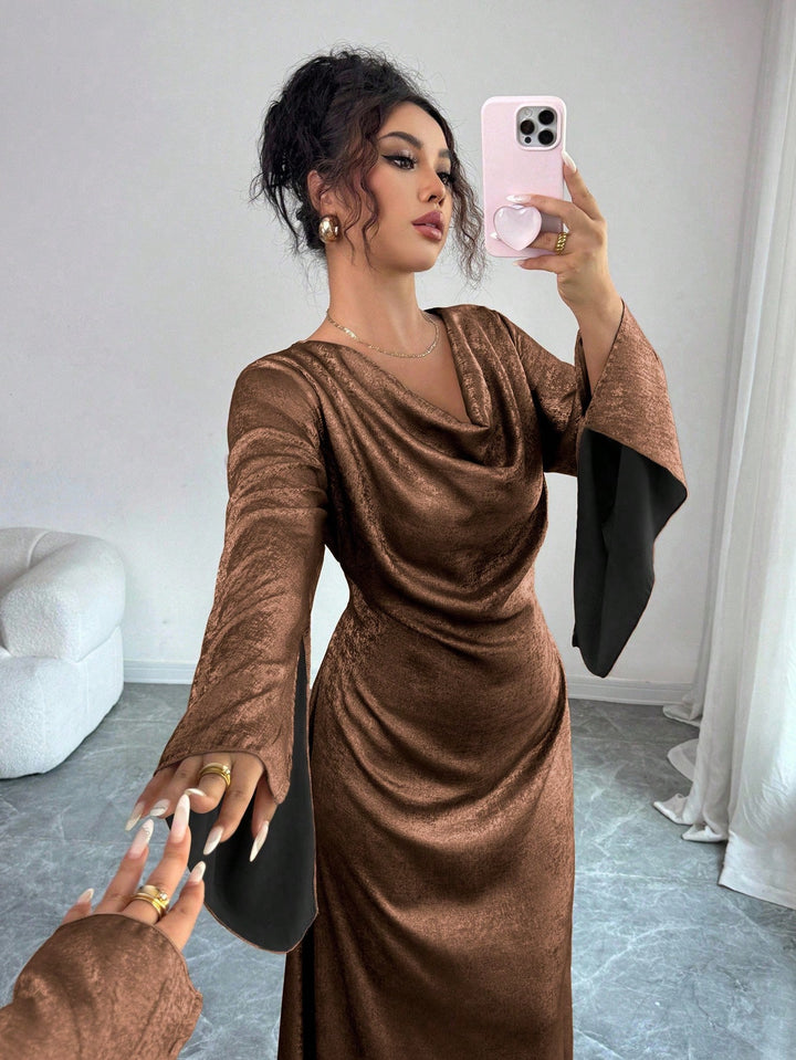 Rochie maxi SHEIN, maro