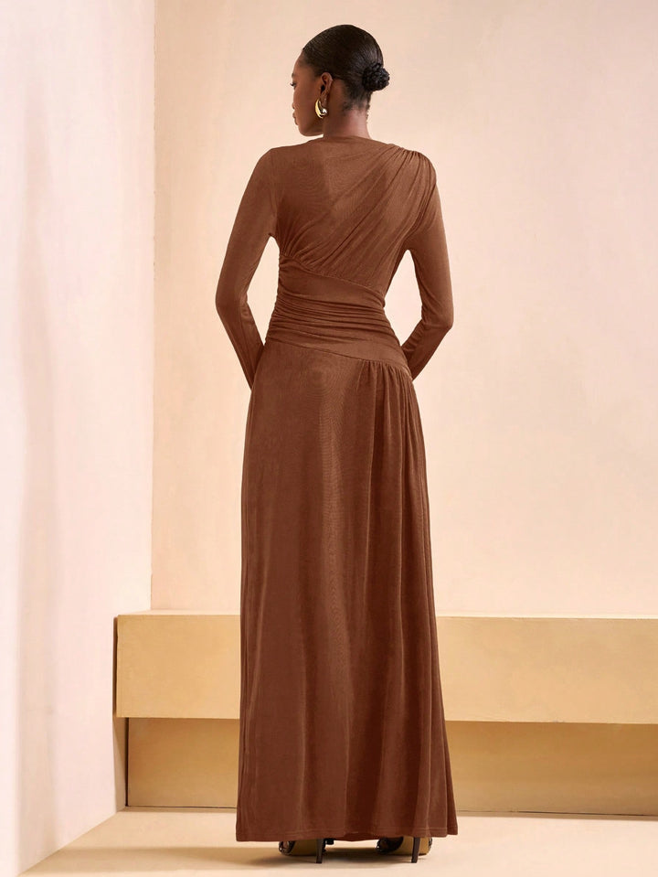 Rochie maxi SHEIN, maro