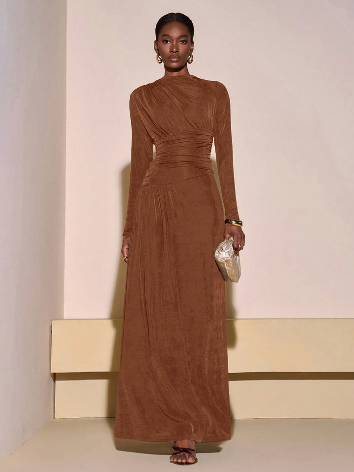 Rochie maxi SHEIN, maro