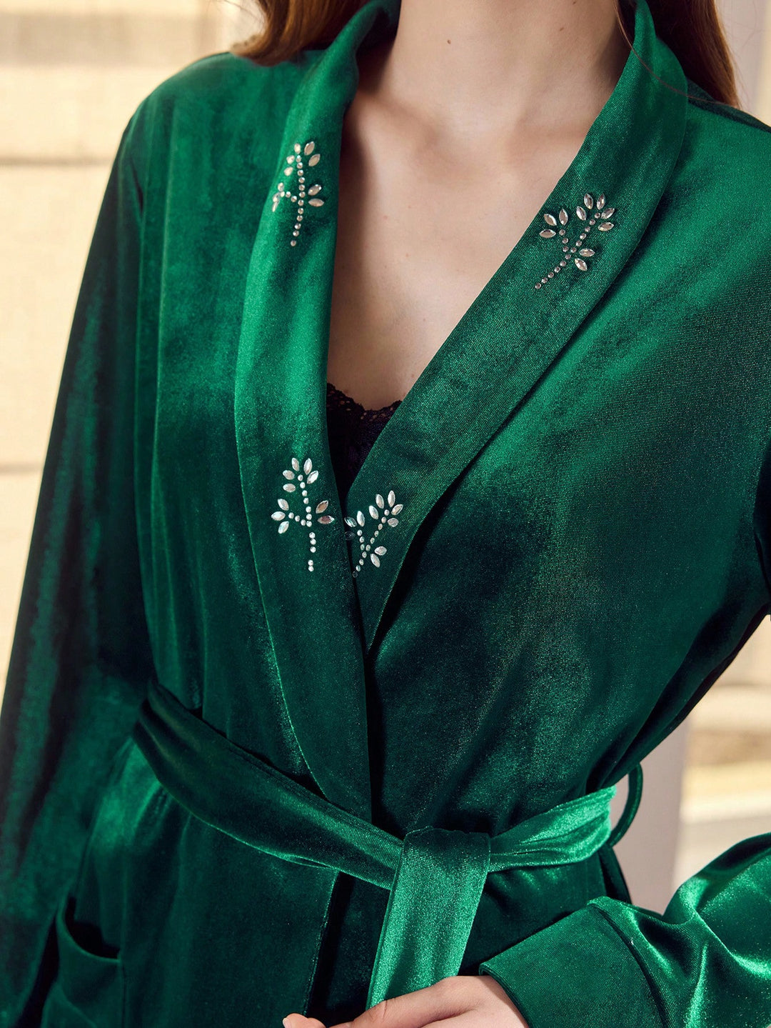 Compleu pijamale SHEIN, verde