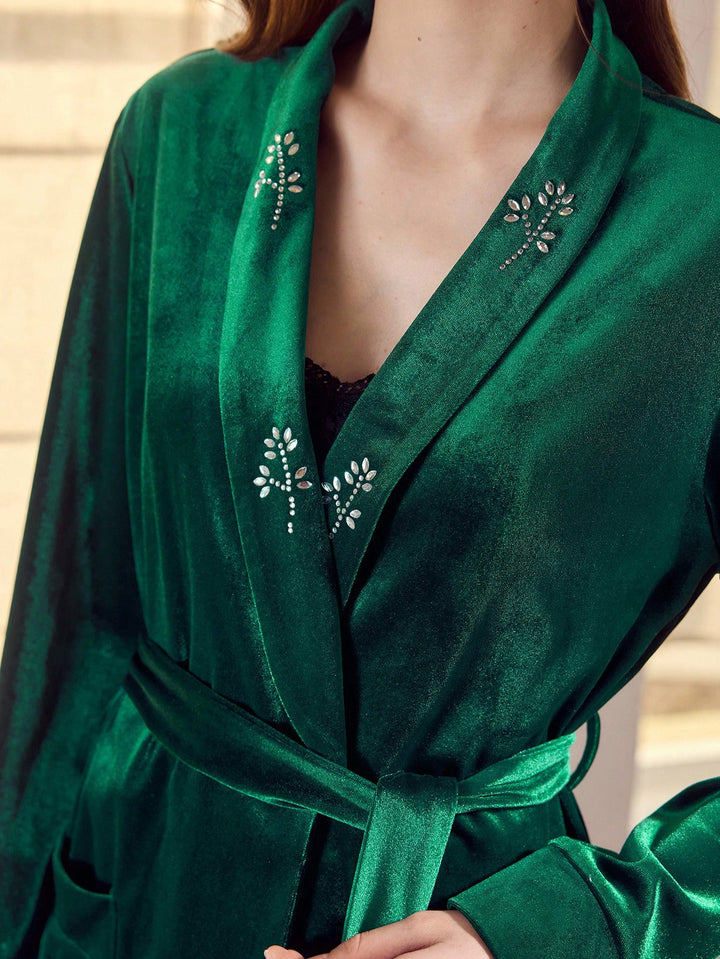 Compleu pijamale SHEIN, verde