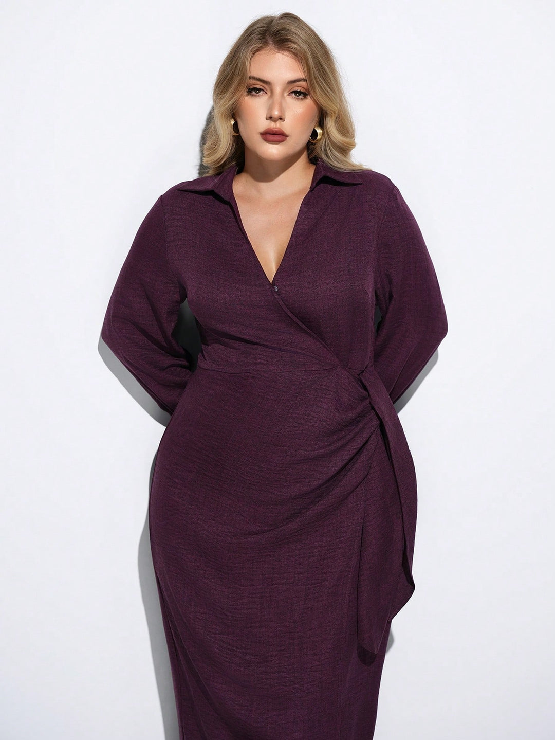 Rochie midi SHEIN, vișiniu