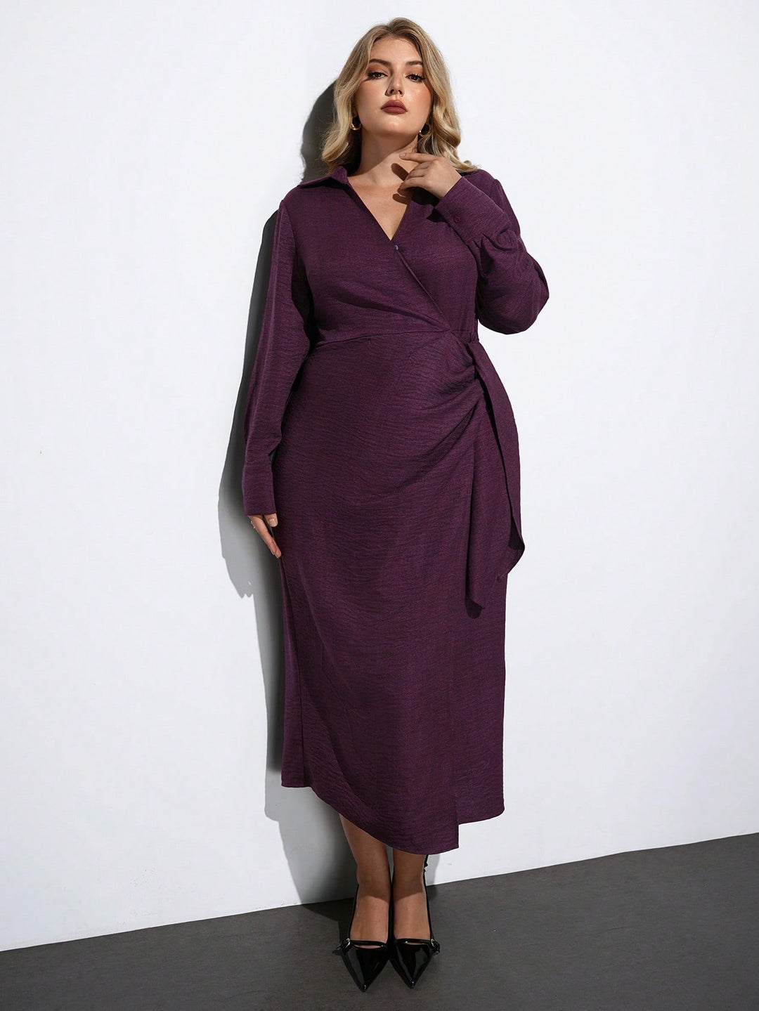Rochie midi SHEIN, vișiniu
