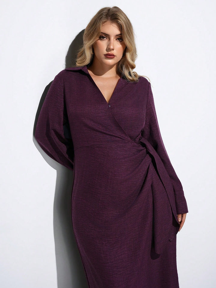 Rochie midi SHEIN, vișiniu