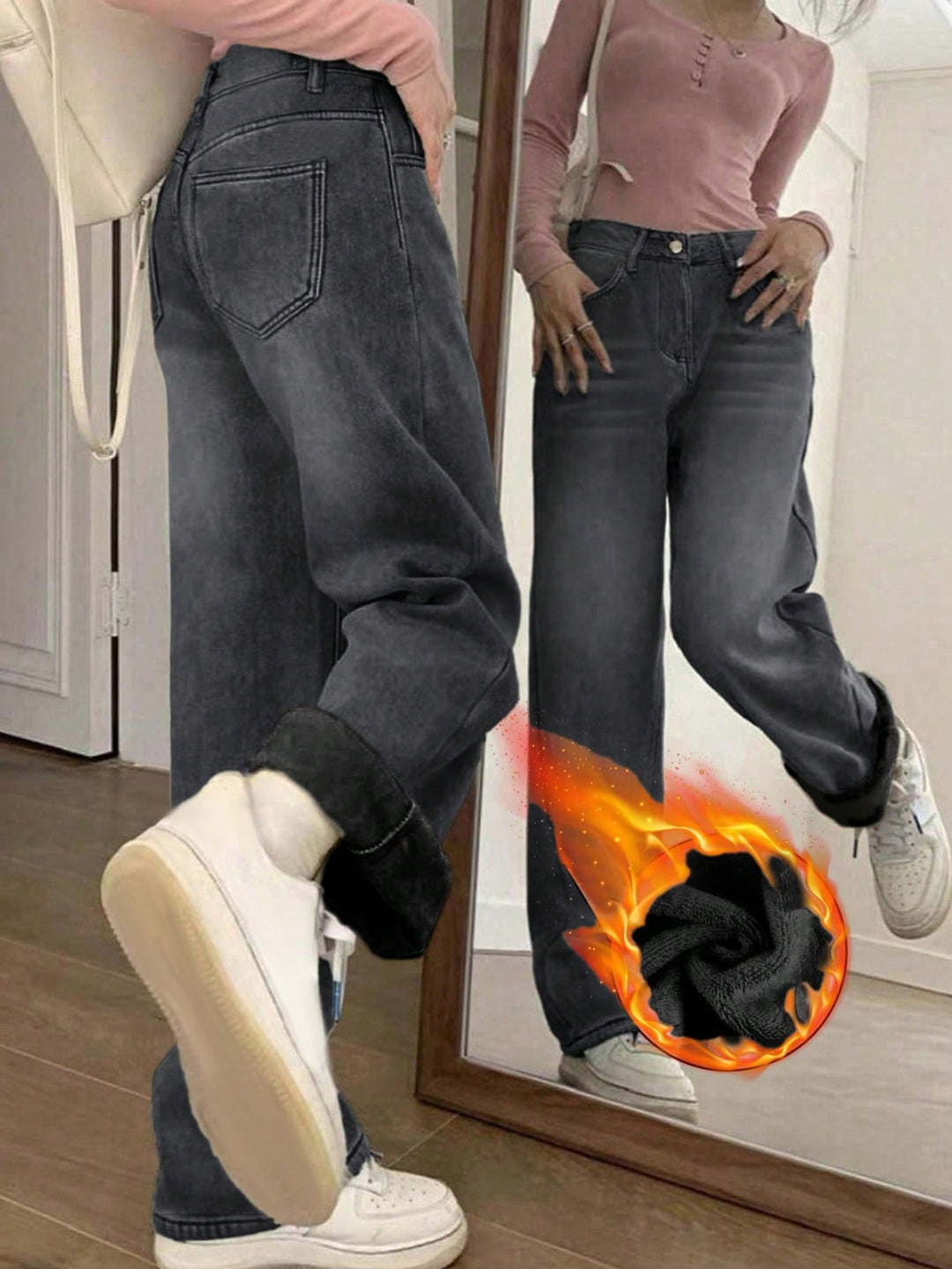 Jeans SHEIN, gri