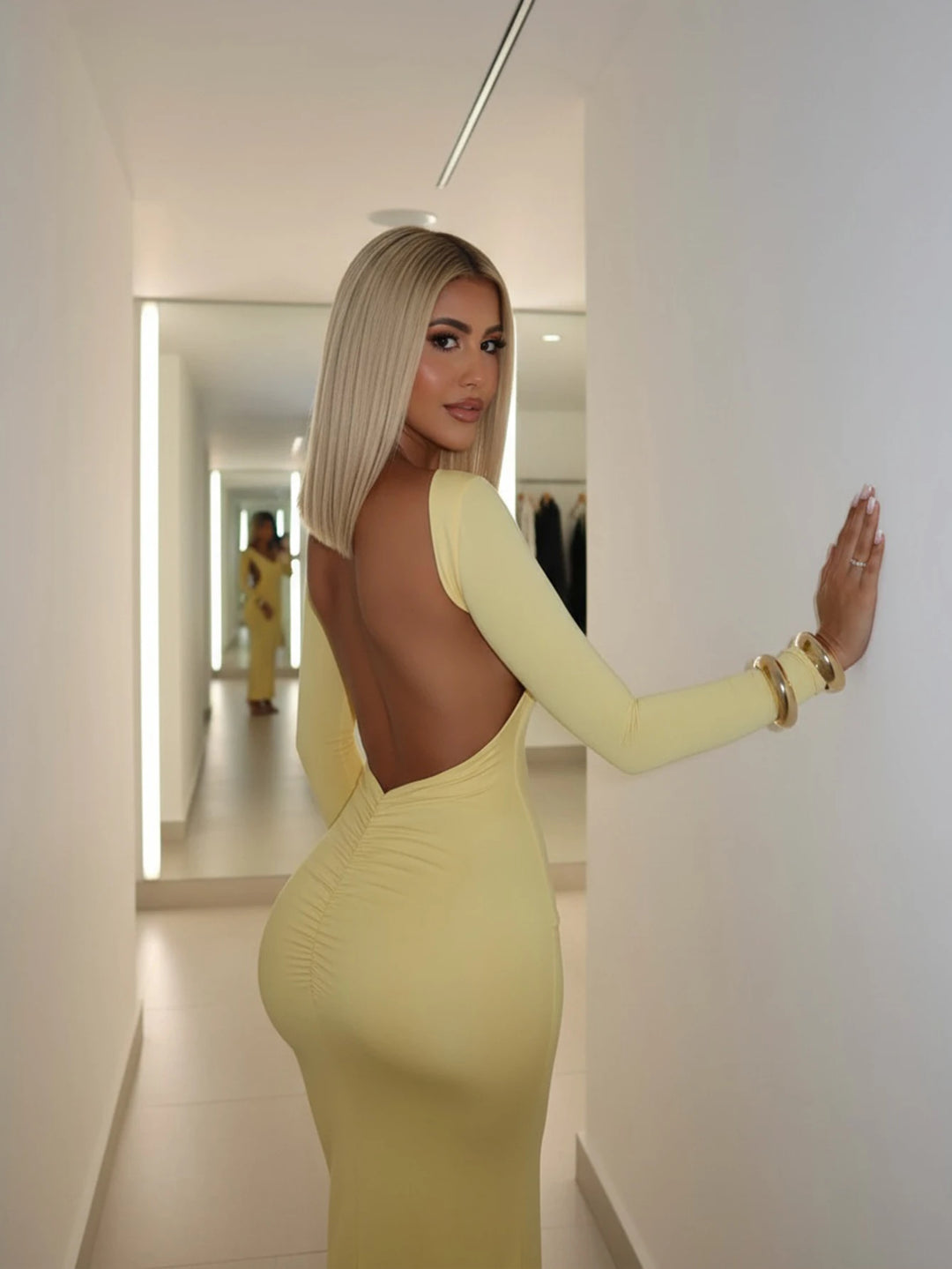 Rochie maxi SHEIN, galben