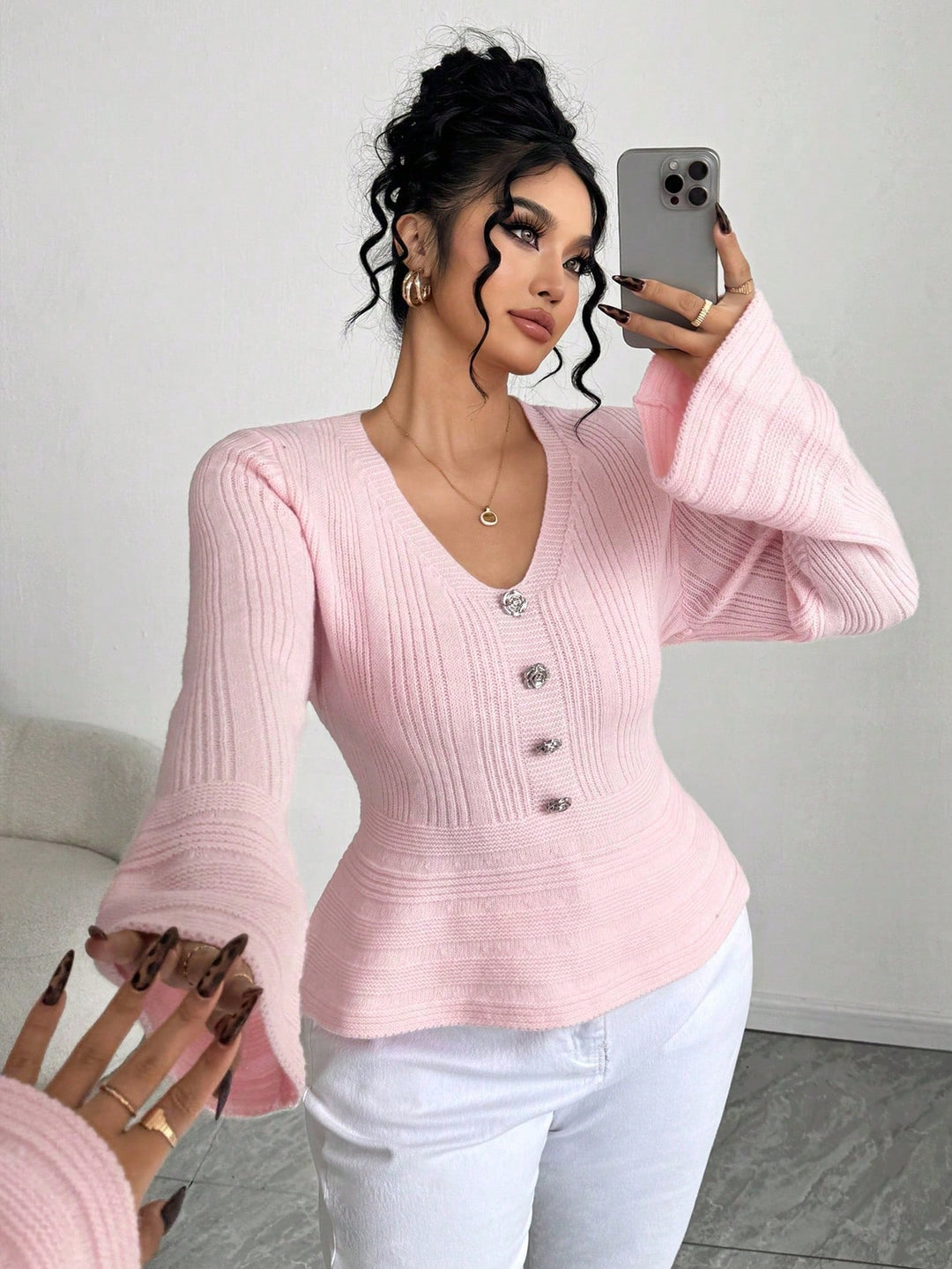 Pulover SHEIN, roz