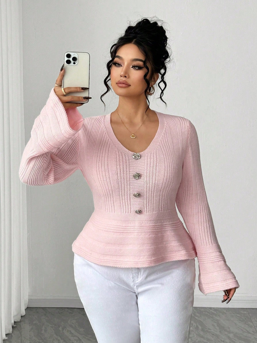 Pulover SHEIN, roz